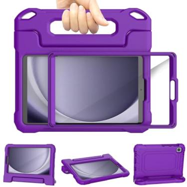 Imagem de RTOBX Capa infantil para Samsung Galaxy Tab A9 8,7 polegadas 2023 (SM-X110/X115/X117) e Galaxy Tab A7 Lite 8,7 polegadas 2021, protetor de tela embutido, capa com alça à prova de choque para Galaxy
