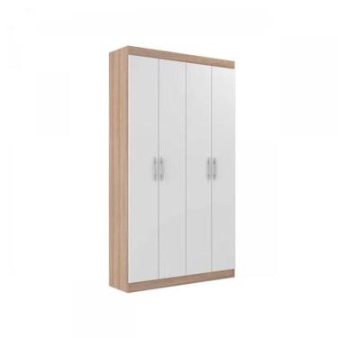 Imagem de Armário Multiuso Milão 4 Portas E 8 Prateleiras - Demolição - Branco Demolição - Branco