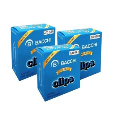 Imagem de Kit 03 Clips Galvanizado 2/0 Resistente Caixa c/ 100 Unidades - Bacchi