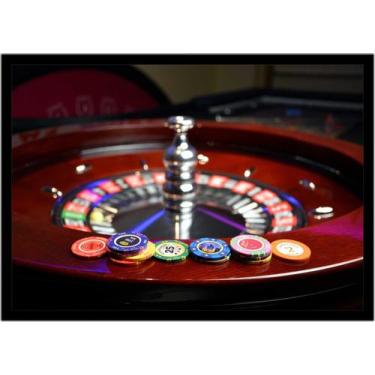 Imagem de Quadro Decorativo Jogos Baralho Naipe Cartas Poker Com Moldura RC028 -