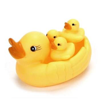 Imagem de Kit Pato De Borracha Flutuador E Brinquedo De Banho Bebê - Eye Produtc