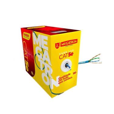 Imagem de Caixa Cabo De Rede Utp 4 Pares Cat5e Megatron 305 Homologado