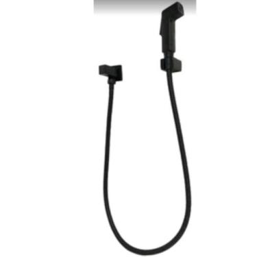 Imagem de Ducha Higiênica Metal Quadrada Preto Fosco Black Flexível Para Banheir