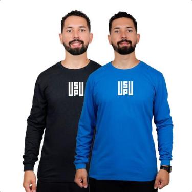 Imagem de Kit 2 Camisa Manga Longa Masculina Frio Qualidade Premium - USUP, Azul