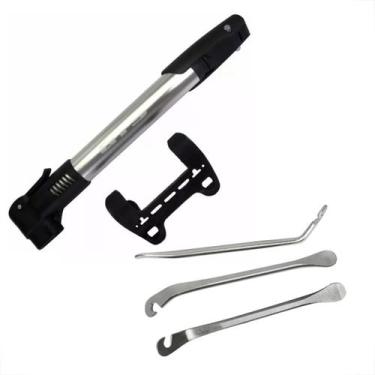 Imagem de Kit Ferramentas Bike Manutenção Bomba De Ar Pneu Bicicleta + Espátulas