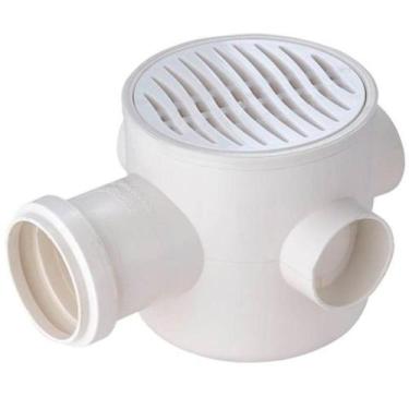 Imagem de Caixa Sifonada Montada com Grelha E Porta Grelha Redondo 100x100x50mm 