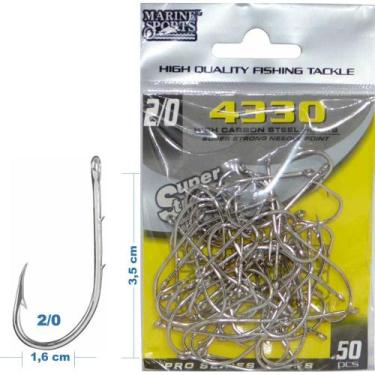 Imagem de Anzol Marine Sports 4330 Super Strong 1/0 Ao 3/0 Nickel 50 Unidades, 4