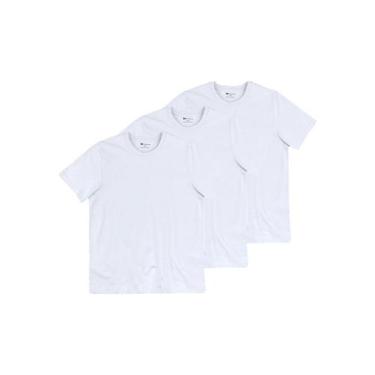 Imagem de Kit com 3 Camisetas Masculina Hering 201, Branco, M