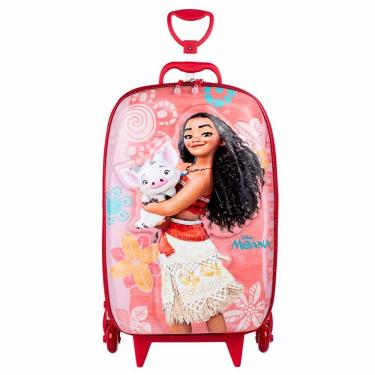 Imagem de Mochila 3D de Rodinhas Infantil - Disney Princesas - Moana - Maxtoy