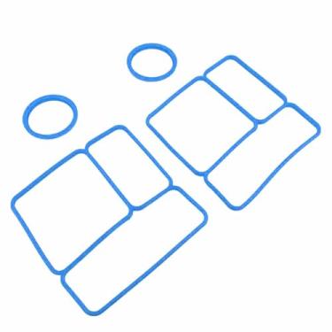 Imagem de Junta de Vedação da Tampa de 2 Pces, Vedação Hermética do Recipiente de Alimento do Silicone Substituição da Gaxeta para a Lancheira de Omiebox (BLUE)