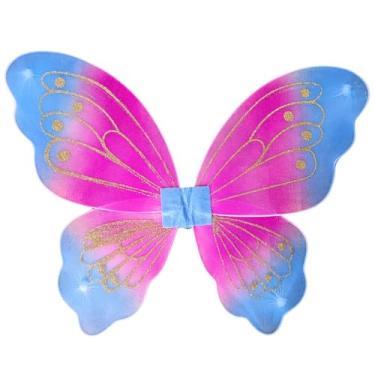 Imagem de Asa Butterfly Borboleta Fantasia Carnaval Rosa com Azul