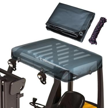 Imagem de Amerbro Capa de Empilhadeira Transparente Colorida Universal - Capa de Chuva para Empilhadeira com Proteção Uv - Capa de Dossel de Chuva para Empilhadeira - Materiais de Vinil À Prova D'Água para Serv