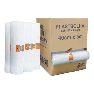 Imagem de Plastico Bolha Bobina 40cm x 5 Metros Caixa Com 20 Unidades 40 Micras Resistente