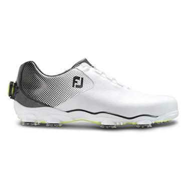 Imagem de FootJoy Sapato masculino de golfe D.n.a. Helix Boa-Previous Season Style Golf Shoes, Branco/preto, 10.5