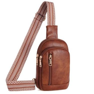 Imagem de MHCNLL Bolsa tiracolo feminina pequena com RFID, antifurto, pochete antifurto, bolsa transversal para viagens, Marrom, Small, Tendência