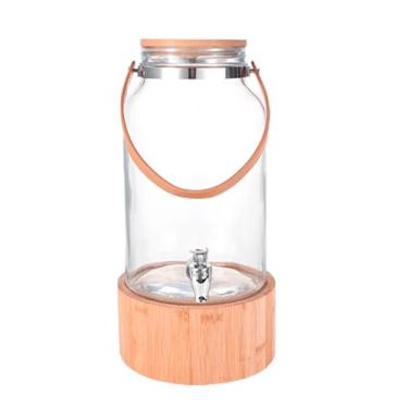 Imagem de Mimo Style Suqueira de Vidro e Bambu com Alça de Couro 6 Litros