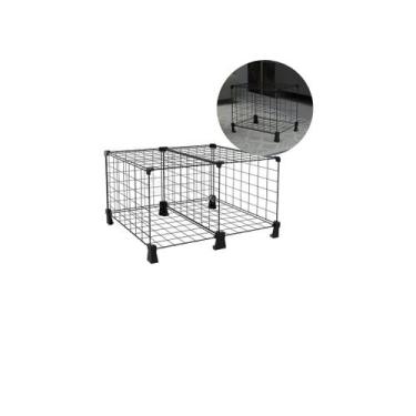 Imagem de Estante Aramado 2 Nichos 40cm Profundidade Organizador de Livros Mesa 
