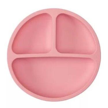 Imagem de Prato Infantil de Silicone com Ventosa - HamshMoc, Rosa