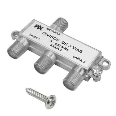 Imagem de Divisor De Antena 1 Entrada 3 Saidas 5-900 Mhz