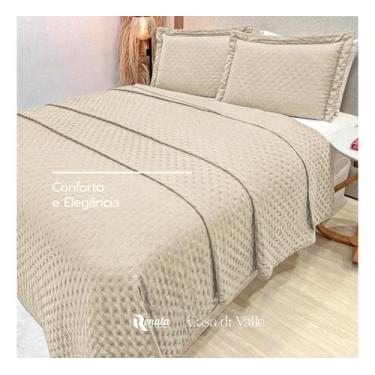 Imagem de Cobre Leito Genebra Casal 400 Fios Toque De Plumas Premium - Casa di V