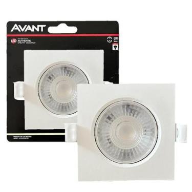 Imagem de Kit 8 Spot Dicroica Led Quadrado 5w Cob 4000k Branco Neutro - AVANT, 8
