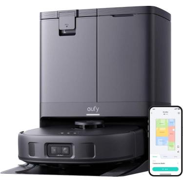 Imagem de eufy Clean - X10 Pro Omni Wi-Fi robô aspirador e esfregão com estação de auto-lavagem e auto-secagem automática vazia - Preto-T2351111