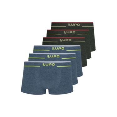 Imagem de Kit com 6 Cuecas Sunga Lupo 526-001 Colorido, Azul, P