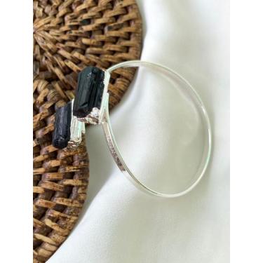 Imagem de Bracelete Feminino Turmalina Negra Ouro ou Prata - Ateliê Franciele So