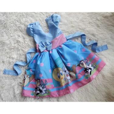 Imagem de Vestido Menina Infantil Simples Temático Looney Tunes Baby - nicmigtem