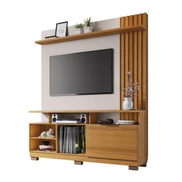 Imagem de Home Theater Decorativo Ripado MDP/MDF Artheo Off White/Cinamomo G26 -