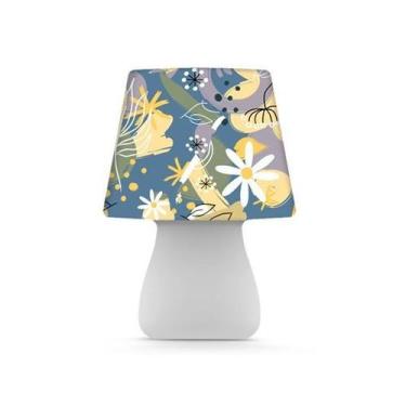 Imagem de Luminária Abajur de Mesa Grande Artes Florais - DECORFUN, Bivolt