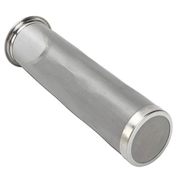 Imagem de Akozon 304 Funil de Filtro de Jarra de Aço Inoxidável - Filtro de café e Suco de Malha Circular Com Selo de Silicone Branco - Ferramenta de Filtragem de Bebida Durável (8 * 15cm) (8 * 21cm)