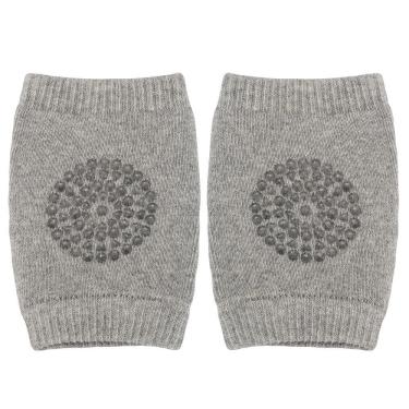 Imagem de Joelheira Bebê Engatinhar Antiderrapante Cinza Buba