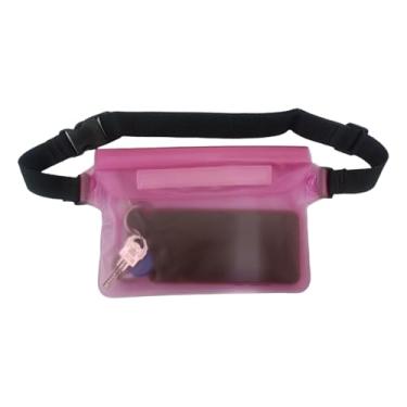 Imagem de Mochila à prova d'água, cintura de praia, natação, surf, mergulho, corrida na praia, ciclismo, unissex, Rosa translúcido, Bolsa de cintura à prova d'água
