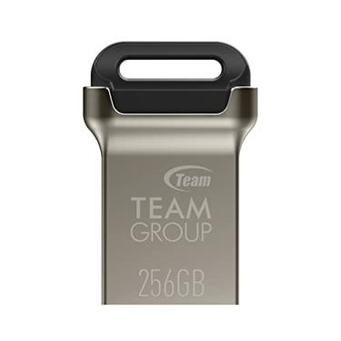 Imagem de TEAMGROUP C162 256GB USB 3.2 Gen 1 USB 3.1/3.0 Mini serve para pen drive de metal 140 MB/s Flash Drive de armazenamento de dados externo compatível com computador/laptop preto TC1623256GB01