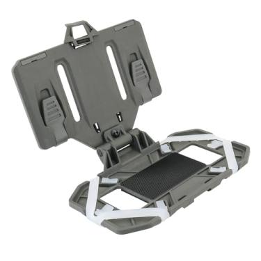 Imagem de TACGZGJSM Suporte de telefone para colete, suporte de telefone tático de suporte de placa, capa flip de liberação rápida, tamanho da tela de 12 a 17 cm (cinza)