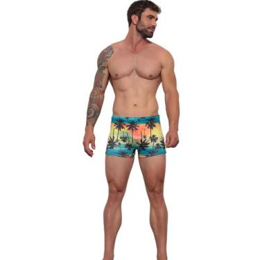 Imagem de Sunga Boxer de Praia Masculina Estampada Verão 2024 - MEU BIQUINNI, Mu