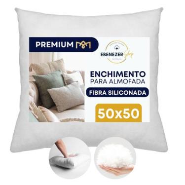 Imagem de Enchimento De Almofada 50x50cm Hipoalergênica Fibra Siliconada Antiáca