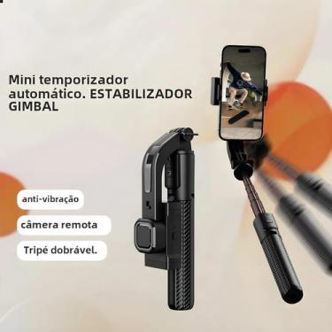 Imagem de Ajustável 360  graus   Bastão De Selfie Giratório Com Suporte Removíve