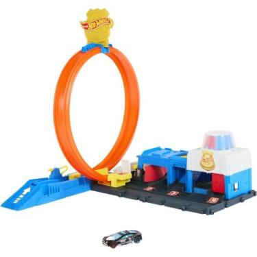 Imagem de Hot Wheels Pista CITY Super Delegacia de Polícia com Carro 1:64 - Matt