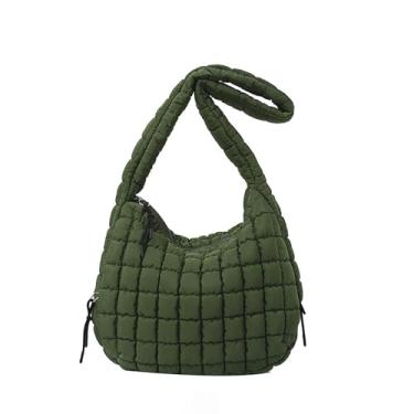 Imagem de Bolsa acolchoada acolchoada para mulheres ysl bolsa de viagem bolsa de nuvem feminina puffer hobo moderna bolsa Y102army-green