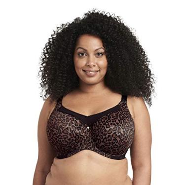 Imagem de GODDESS Sutiã feminino plus size com aro e cobertura da assinatura Kayla, Leopardo escuro, 44J