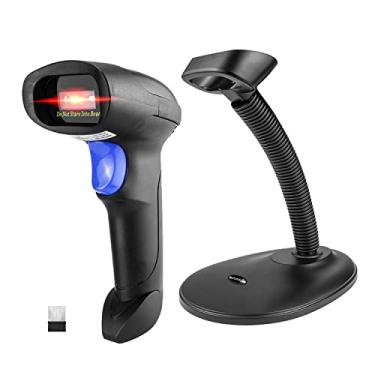 Imagem de NetumScan Scanner de código de barras Bluetooth QR com suporte, 3 em 1 scanner de código de barras sem fio 1D 2D leitor de código de barras de imagem USB para computador, tablet, iPhone, iPad, Android
