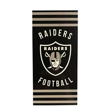 Imagem de Toalha de praia listrada Northwest Company NFL Las Vegas Raiders, 76 cm x 152 cm, multicolorida, tamanho único (OARTWL2020)