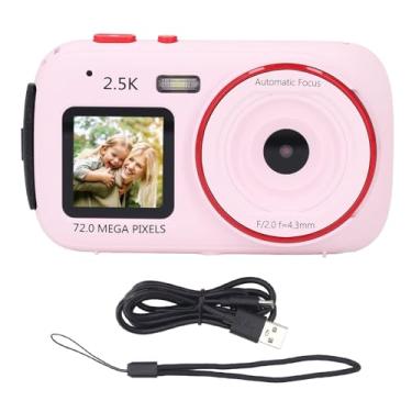 Imagem de Câmera digital para crianças, 72MP 16X Zoom Anti Shake automática, câmera portátil compacta para meninos e meninas (6 cores) (rosa)