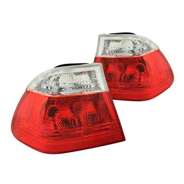 Imagem de AnzoUSA 221218 Lanterna traseira vermelho/transparente para BMW Série 3 - (Vendido em pares)