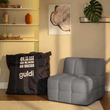 Imagem de Módulo Central Sofá Guldi Popup Linho Cinza