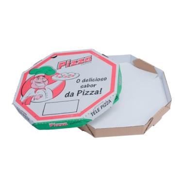 Imagem de Kit com 2 Pacotes de Embalagem Oitavada para Pizza Nº 30 Timbrada (25 Unidades Cada)