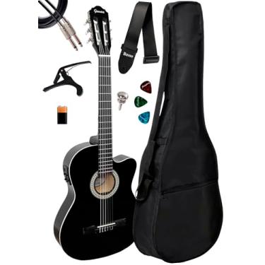 Imagem de Violão Giannini Start Nf-14 Ceq Bk + Capa E Acessórios