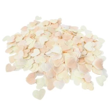 Imagem de Mybbshower Papel Crepom Champanhe Coração Confete Para Noivado Festa De Casamento Pêssego Branco Decoração Mesa Chá Panela Dia Dos Namorados Decorações Aniversário 1000 Unidades